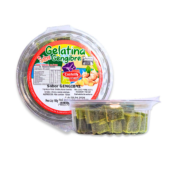 Balinha de Gelatina Sabor Gengibre 160g