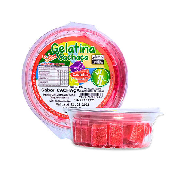 Balinha de Gelatina Sabor Cachaça 160g