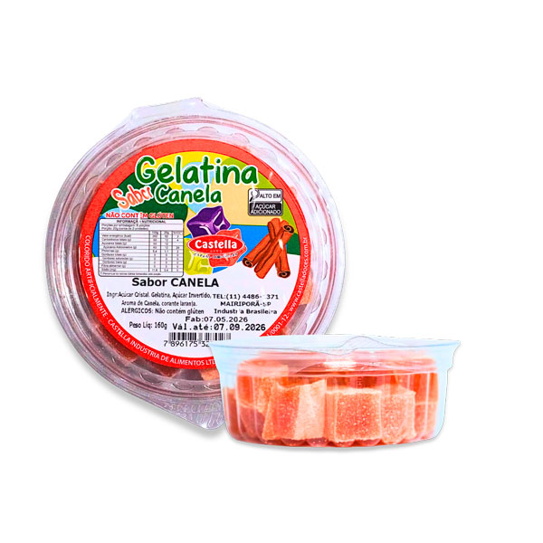 Balinha de Gelatina Sabor Canela 160g